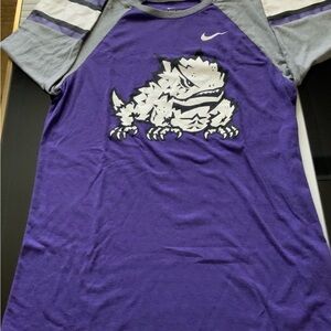 Nike Purple and Gray Graphic Tee
